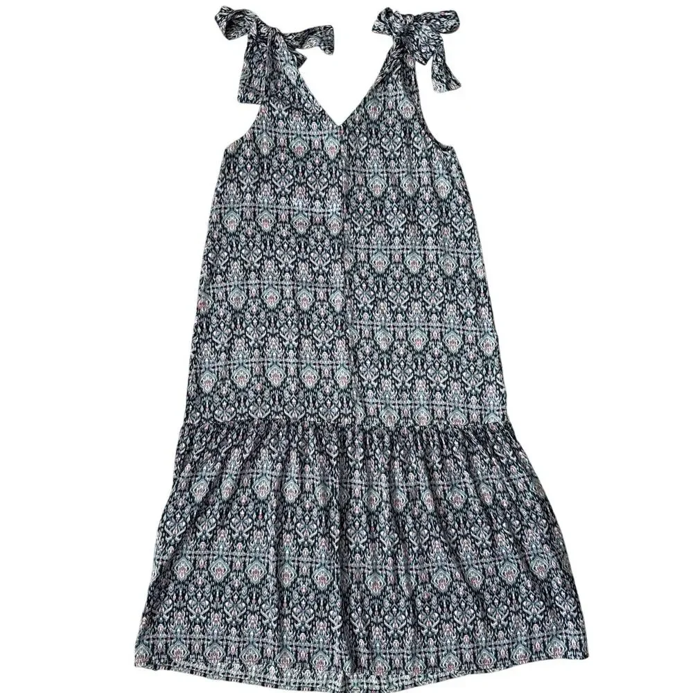 Banana Republic Tie Shoulder Tiered Midi Dress in European‎ Summer Size Medium - Picture 9 of 10